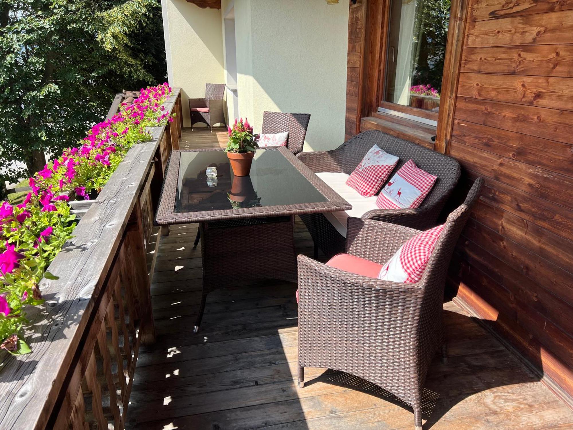 Ferienwohnung Platzhirsch Panorama View Balkon, Gartensauna, Garten, Grillplatz Stumm Exteriér fotografie